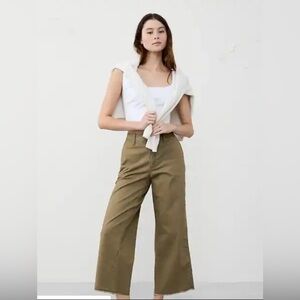 NWT Banana Republic Factory Wide-Leg Cropped Chino Pants - 14